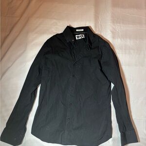 Men's Sleek Black Casual Shirt